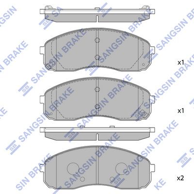 Колодки тормозные дисковые SANGSIN SP1177