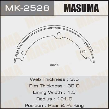 Колодки тормозные барабанные Masuma MK2528
