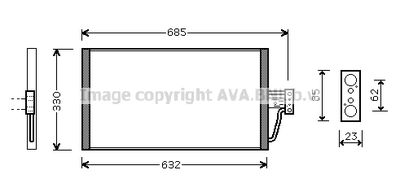 Радиатор кондиционера AVA BW5254