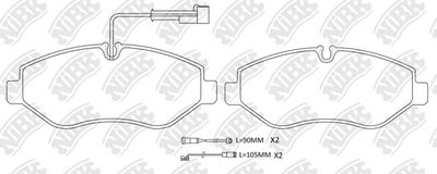 Колодки тормозные передние NIBK PN0410W