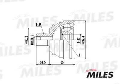 ШРУС наружный Miles GA20528