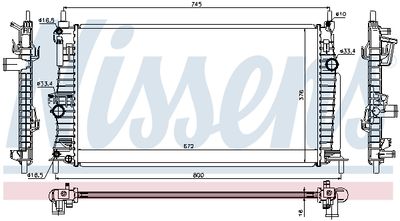 Радиатор системы охлаждения NISSENS 68522