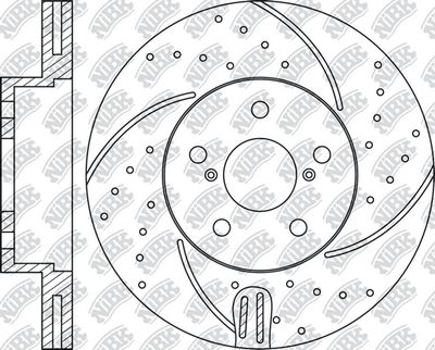Диск тормозной передний перфорированный NIBK RN1010DSET