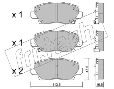 Комплект колодок для дискового тормоза TRUSTING 13020
