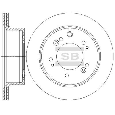 Диск тормозной задний SANGSIN SD2056
