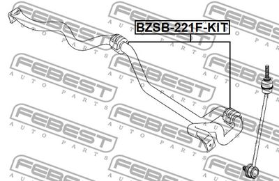 Втулки переднего стабилизатора комплект FEBEST BZSB221FKIT