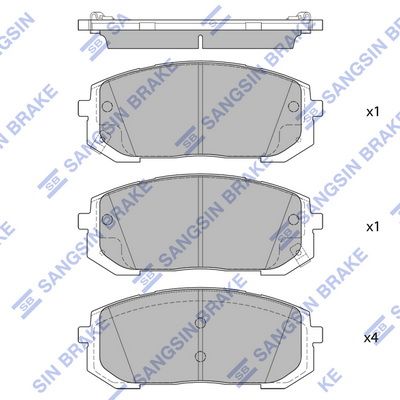 Колодки тормозные дисковые SANGSIN SP4334