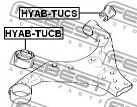 Сайлентблок рычага переднего задний FEBEST HYABTUCS