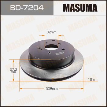 Диск тормозной Masuma BD7204