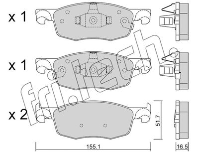 Комплект колодок для дискового тормоза TRUSTING 12820