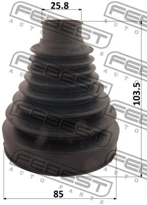 Пыльник ШРУС внутреннего комплект FEBEST 1215PTUCT