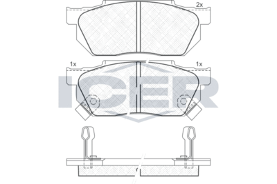 Колодки тормозные дисковые ICER 180494
