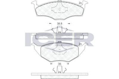 Колодки тормозные дисковые передние BESER 3538