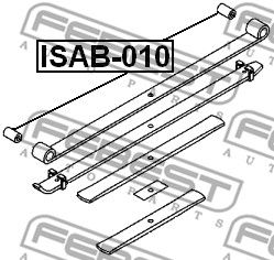 Сайлентблок рессоры задней FEBEST ISAB010