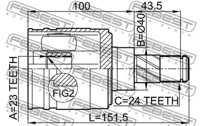 ШРУС внутренний FEBEST 0211N16JP