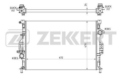 Радиатор охлаждения двигателя Zekkert MK1244