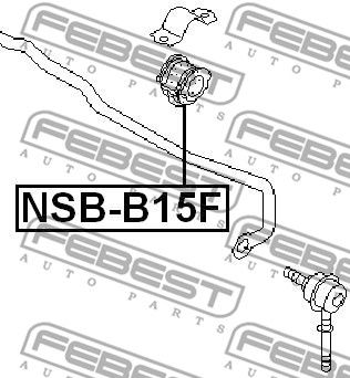 Втулка стабилизатора переднего FEBEST NSBB15F