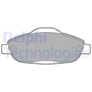 Колодки тормозные дисковые передние комплект DELPHI LP2070