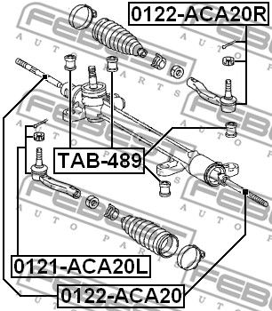 Сайлентблок рулевой рейки FEBEST TAB489