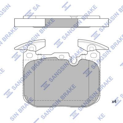 Колодки тормозные передние SANGSIN SP2402
