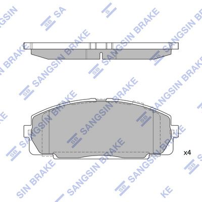 Колодки тормозные передние SANGSIN SP2077