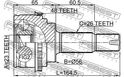 ШРУС наружный задний FEBEST 0110ACU35A48R