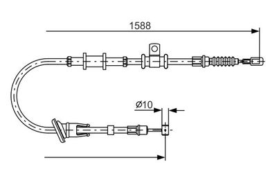 Трос ручного тормоза задний правый BOSCH 1987482246