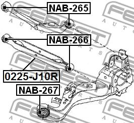 Сайлентблок заднего рычага FEBEST NAB267