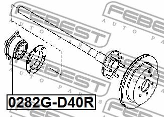 Ступица колеса с интегрированным подшипником FEBEST 0282GD40R