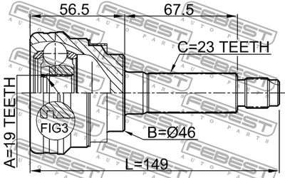 ШРУС наружный FEBEST 1110M100