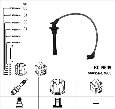 Комплект проводов высоковольтных NGK RCNE09