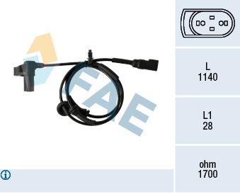 Датчик АБС FAE 78345
