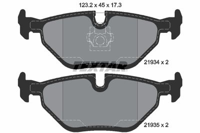 Колодки тормозные дисковые задние TEXTAR 2193402