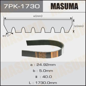 Ремень поликлиновой Masuma 7PK1730