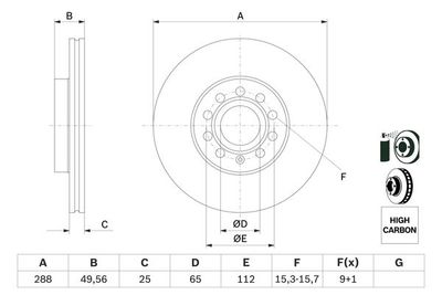Диск тормозной BOSCH 0986479088