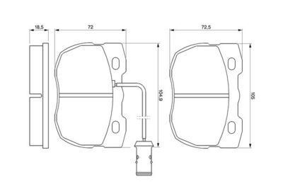 Комплект колодок для дискового тормоза BOSCH 0986424287