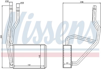 Радиатор отопителя NISSENS 71765