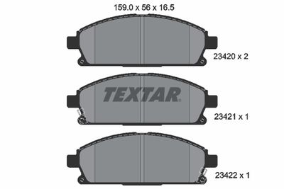 Колодки тормозные передние TEXTAR 2342001