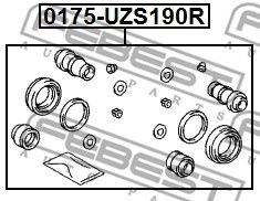 Ремкомплект суппорта тормозного FEBEST 0175UZS190R