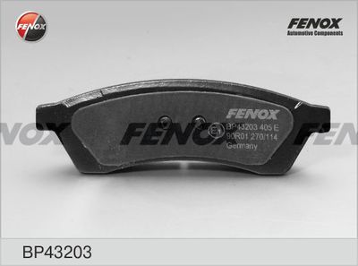 Колодки тормозные задние FENOX BP43203