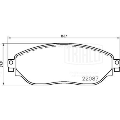 Колодки тормозные дисковые передние TRIALLI PF0915
