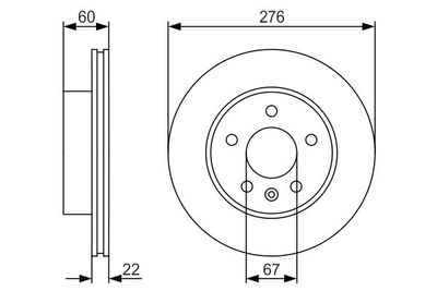 Диск тормозной передний BOSCH 0986479R95