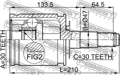 ШРУС внутренний FEBEST 0111FZJ100