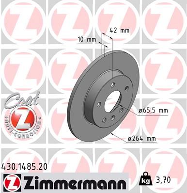 Диск тормозной ZIMMERMANN 430148520