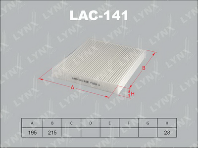 Фильтр салона LYNXauto LAC141