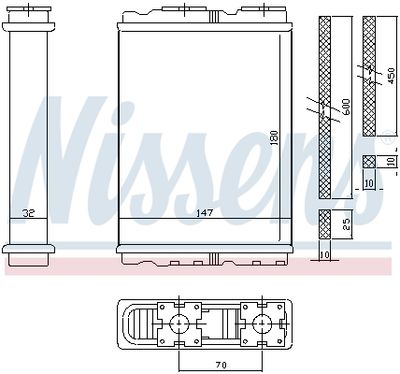 Радиатор отопителя NISSENS 72050