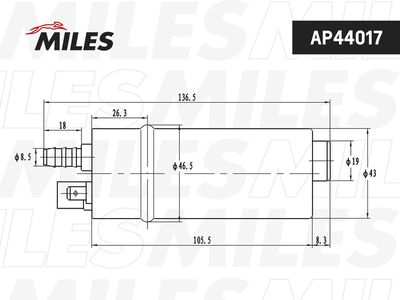 Насос топливный Miles AP44017
