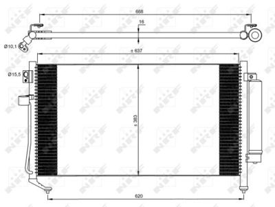 Радиатор кондиционера с осушителем NRF 35869