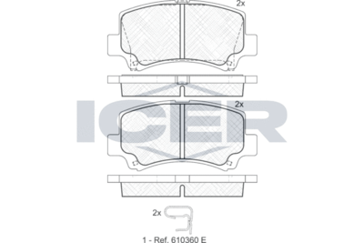 Колодки тормозные дисковые ICER 181589