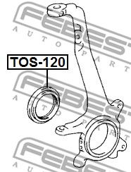 Сальник передней полуоси FEBEST TOS120